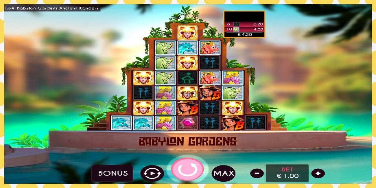 Demo slot Babylon Gardens Ancient Wonders free and without registration, picture - 1