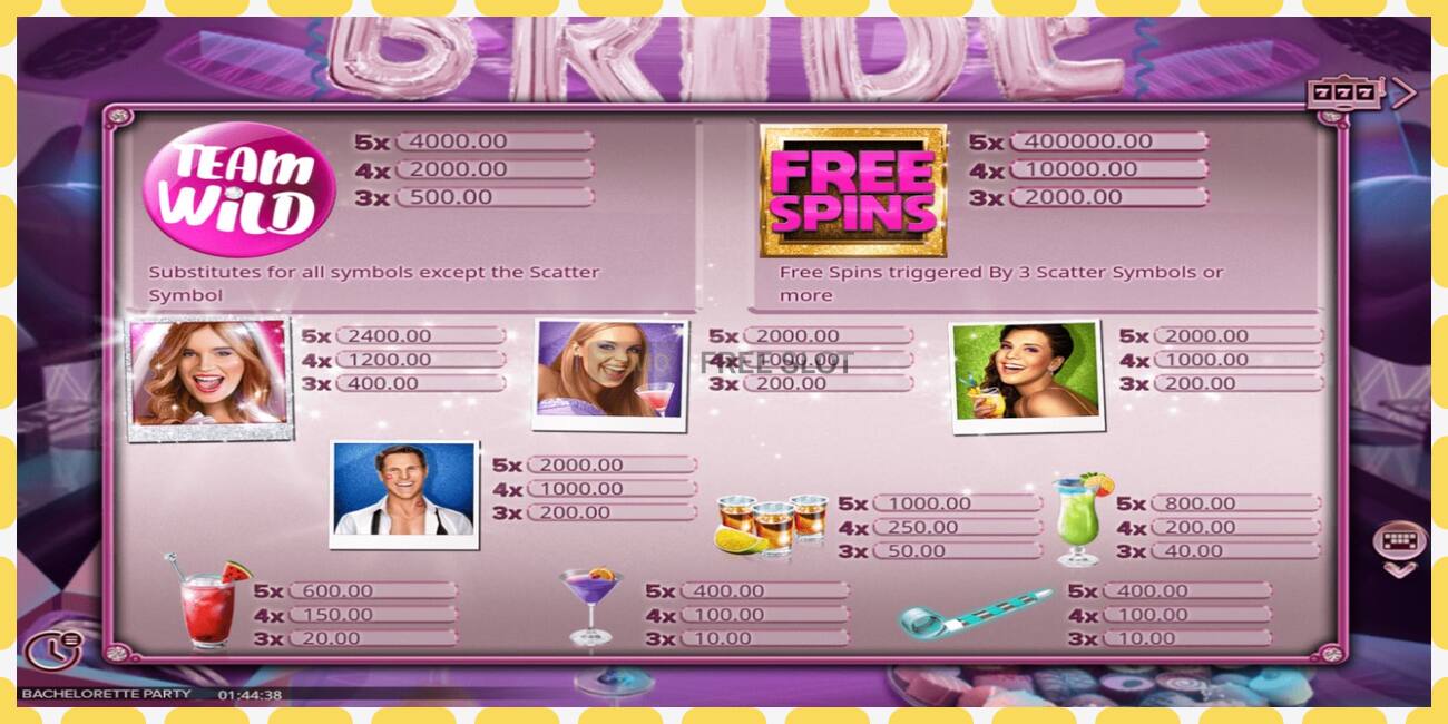 Demo slot Bachelorette Party free and without registration, picture - 1