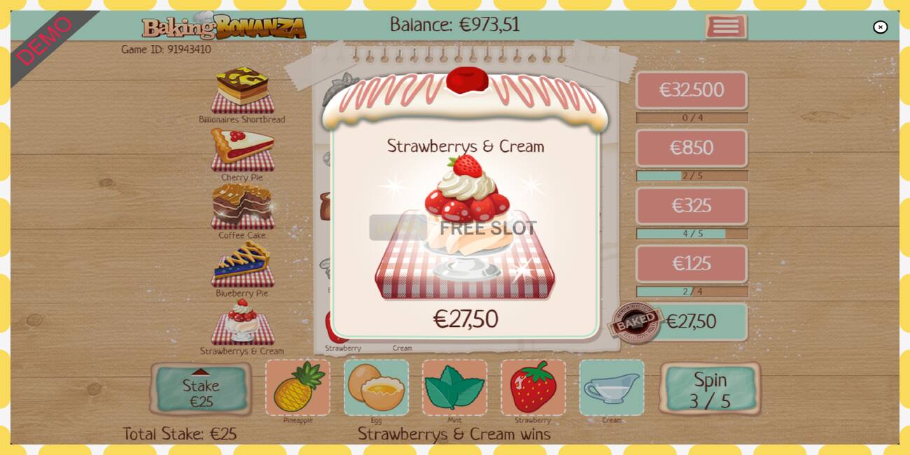 Demo slot Baking Bonanza free and without registration, picture - 1