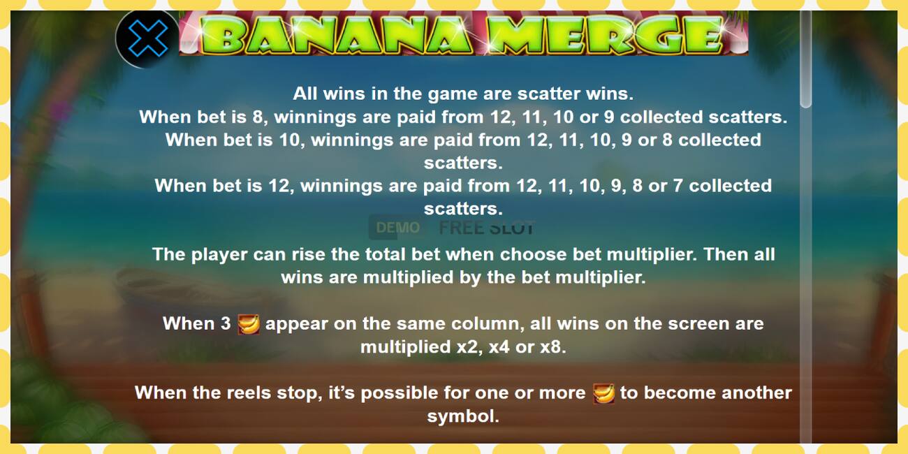 Demo-spor Banana Merge gratis og uten registrering, bilde - 1