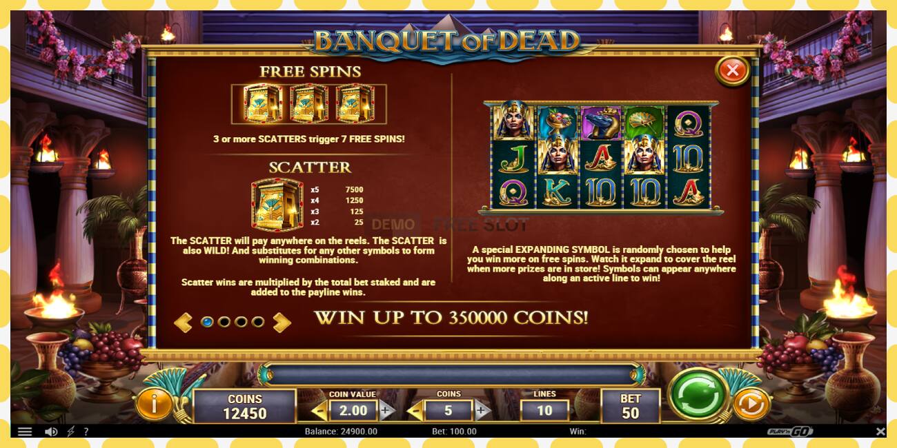 Demo slot Banquet of Dead gratis och utan registrering, bild - 1