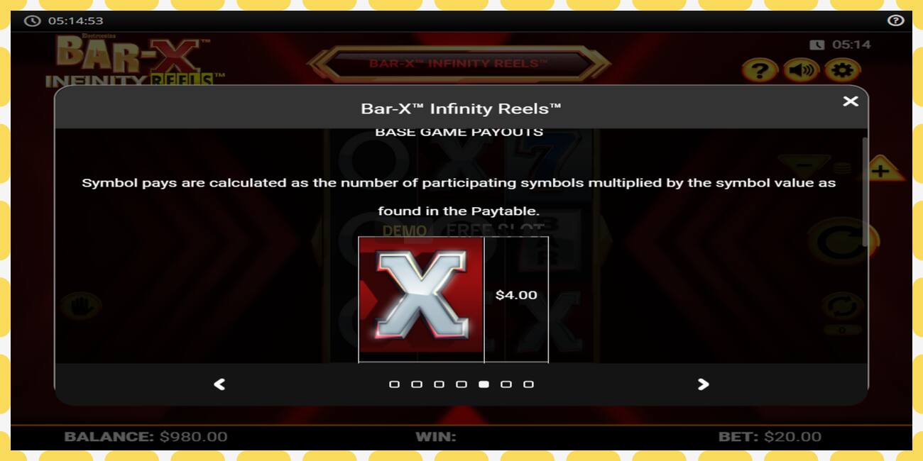 Demo rifa Bar-X Infinity Reels ókeypis og án skráningar, mynd - 1
