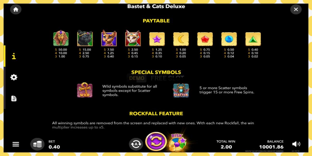 Demo slot Bastet & Cats Deluxe free and without registration, picture - 1