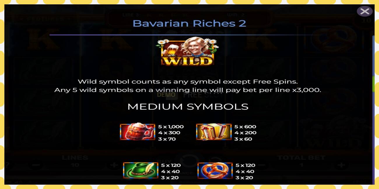 Demo slot Bavarian Riches 2 free and without registration, picture - 1