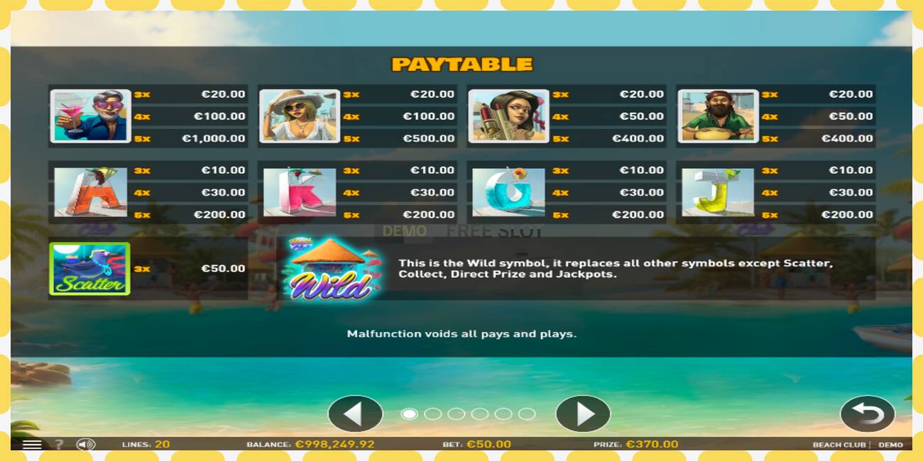 Demo slot Beach Club free and without registration, picture - 1