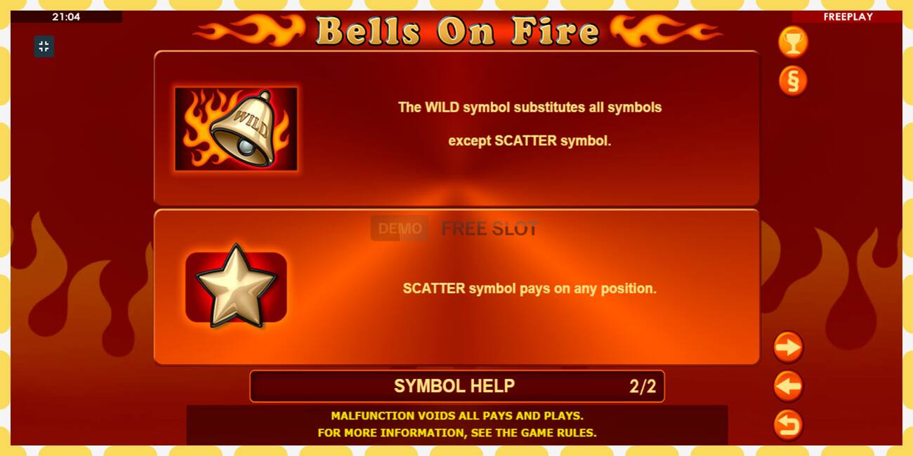 Demo slot Bells on Fire free and without registration, picture - 1