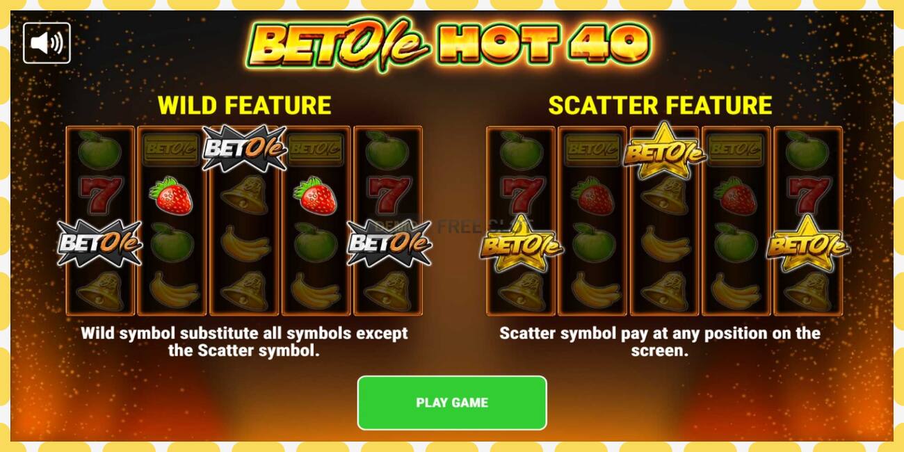 Demo slot Bet Ole Hot 40 free and without registration, picture - 1