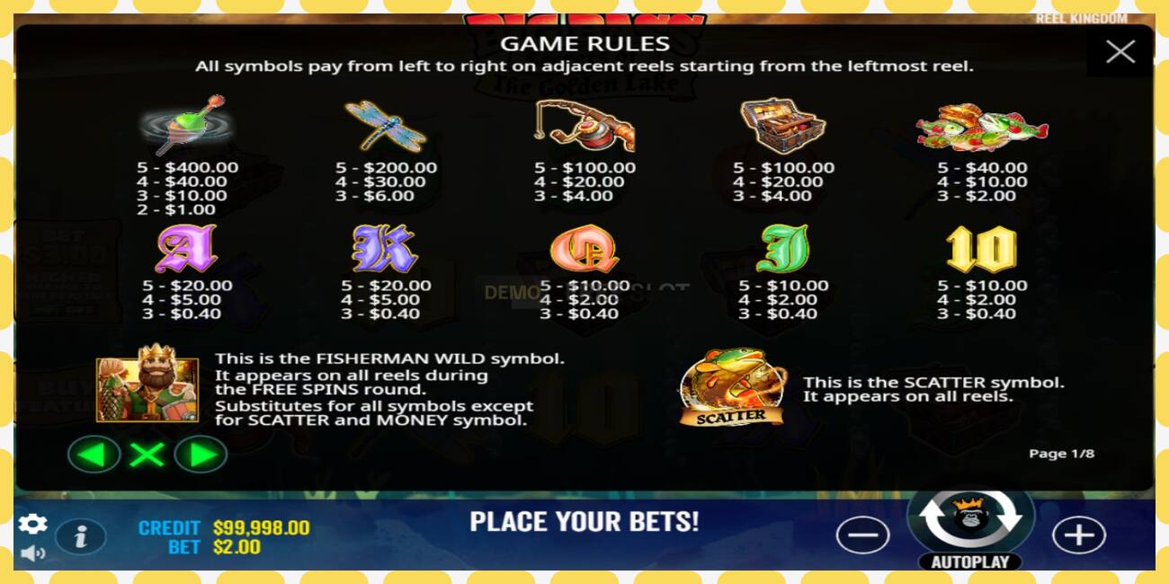 Demo slot Big Bass Secrets of the Golden Lake free and without registration, picture - 1