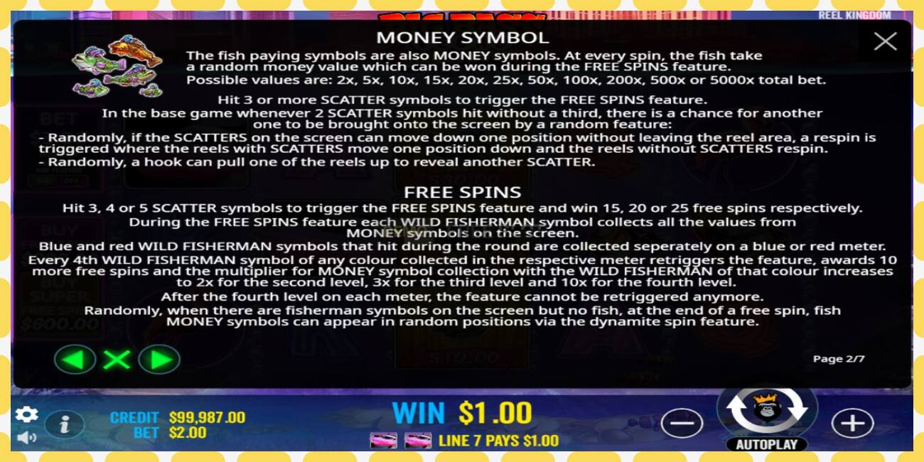 Demo slot Big Bass Vegas Double Down Deluxe free and without registration, picture - 1