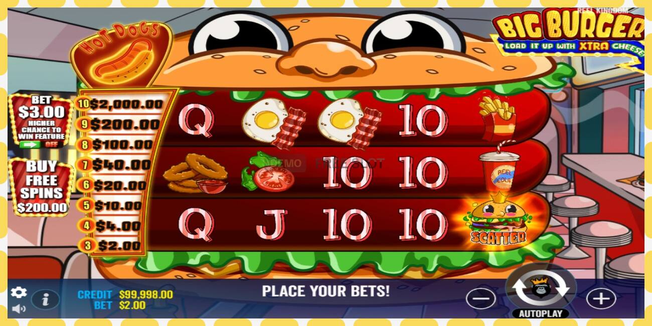 Demo slot Big Burger Load it up with Xtra Cheese free and without registration, picture - 1