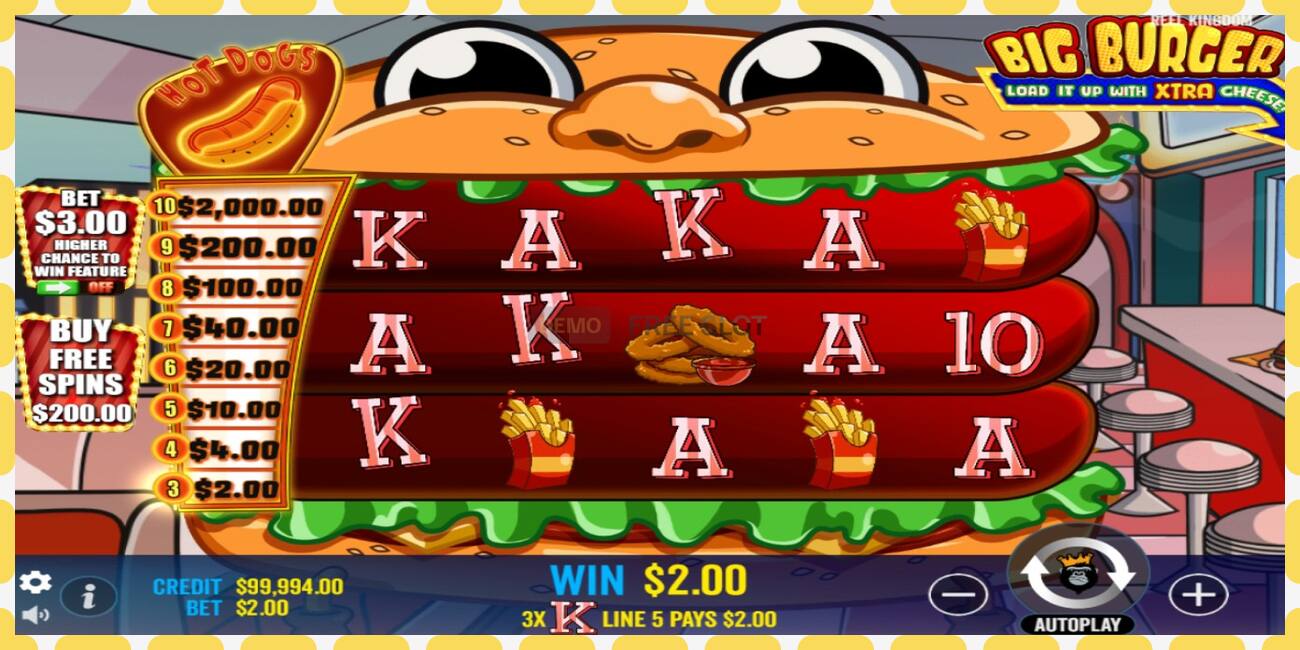 Demo slot Big Burger Load it up with Xtra Cheese free and without registration, picture - 1