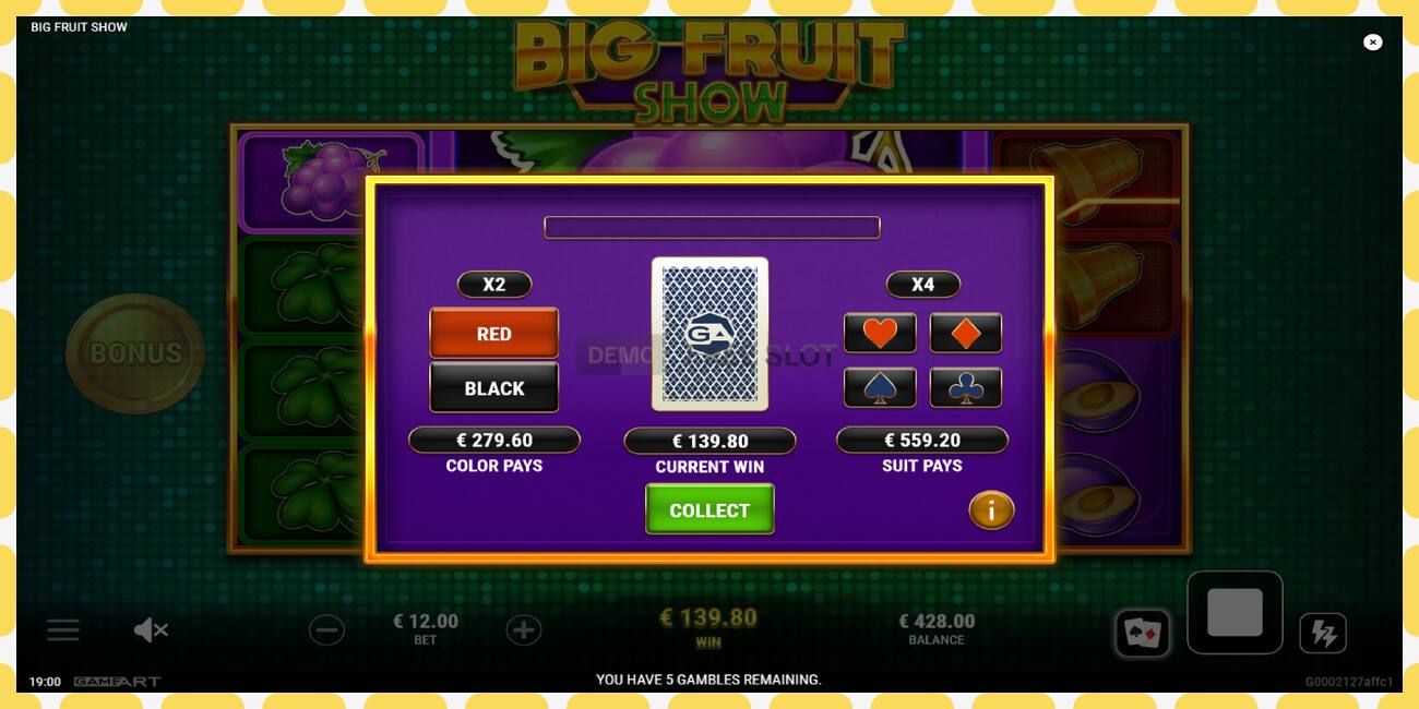 Demo slot Big Fruit Show free and without registration, picture - 1