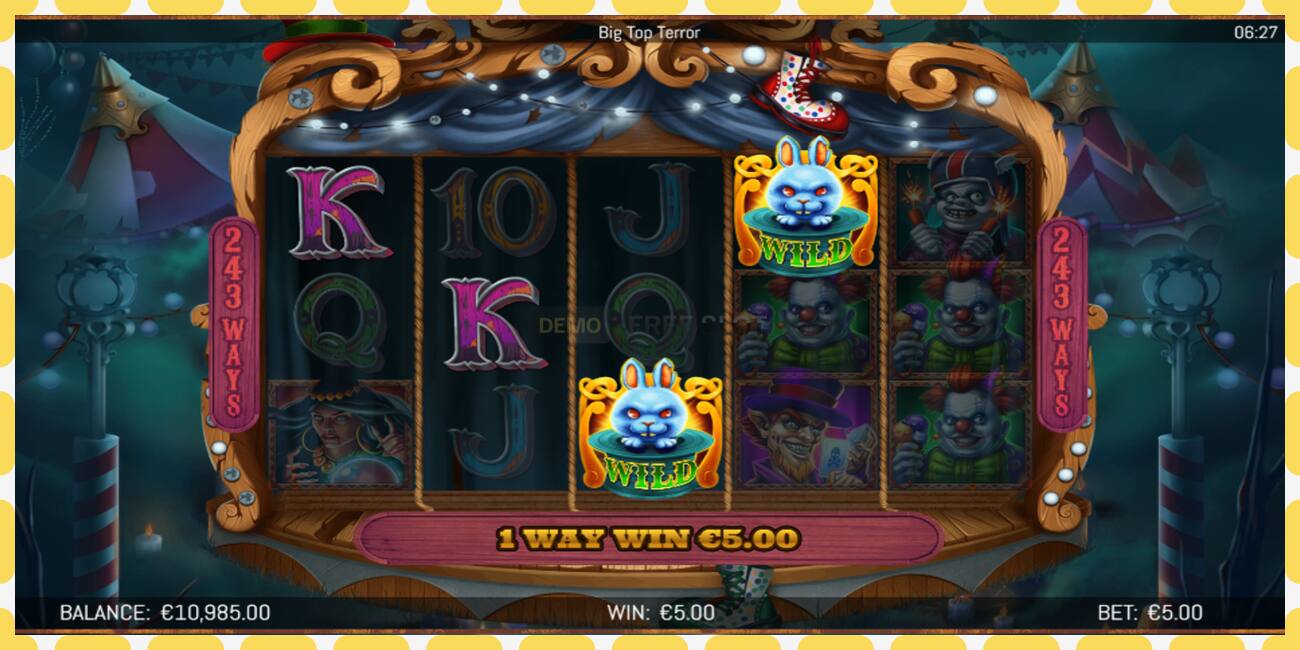 Demo slot Big Top Terror free and without registration, picture - 1