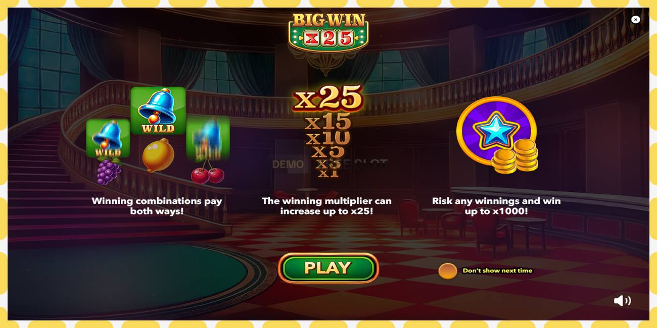 Slot demo Big Win x25 gratuit și fără înregistrare, imagine - 1