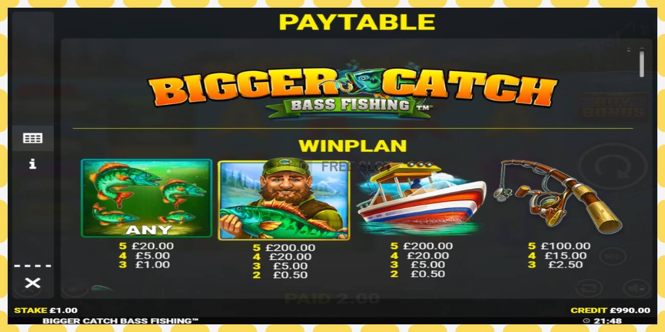 Demo slot Bigger Catch Bass Fishing free and without registration, picture - 1