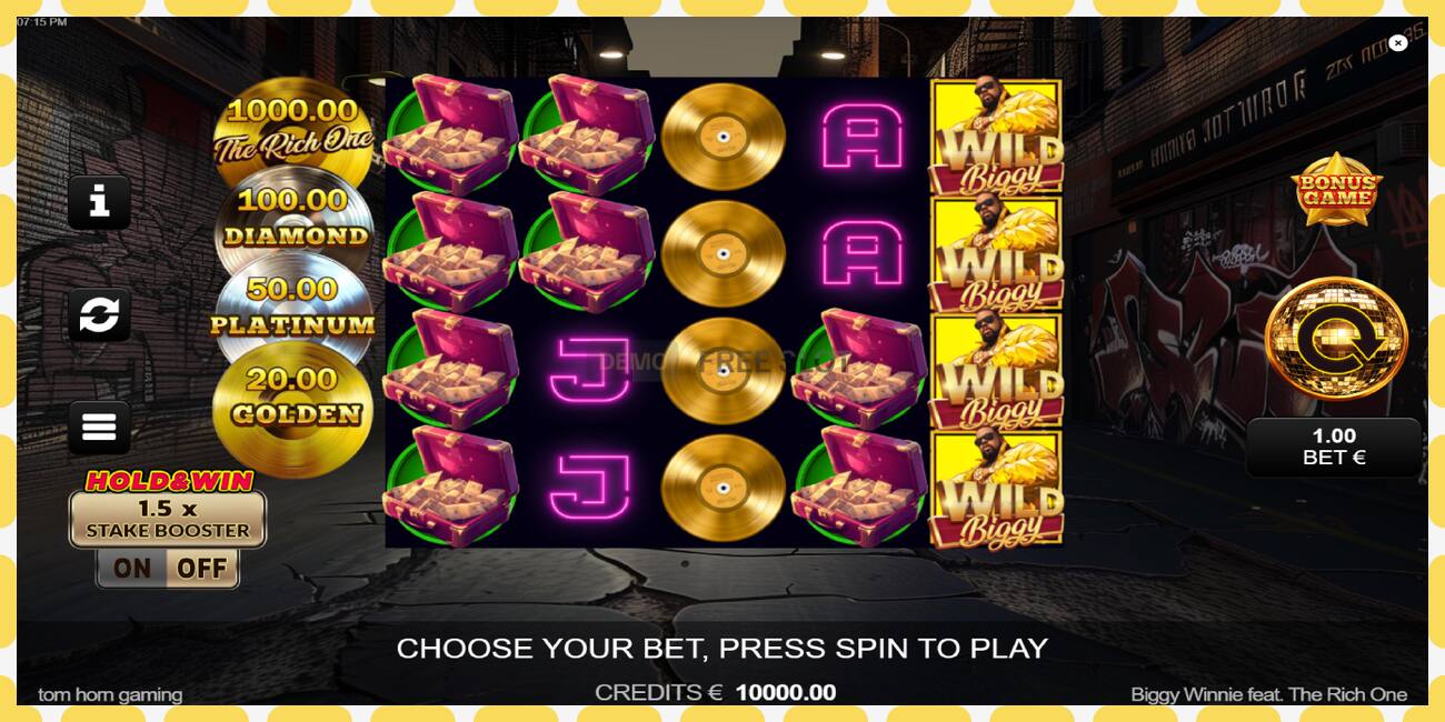 Demo slot Biggy Winnie feat. The Rich One free and without registration, picture - 1