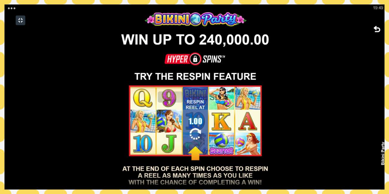 Slot demo Bikini Party percuma dan tanpa pendaftaran, gambar - 1