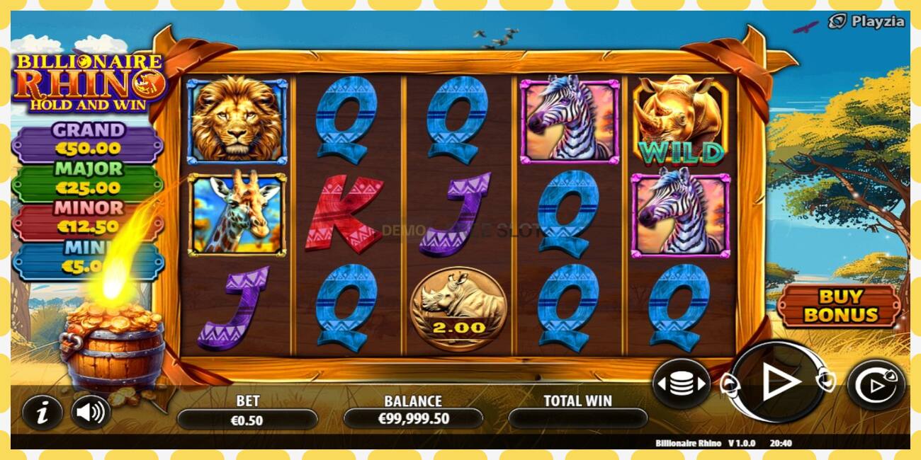 Demo slot Billionaire Rhino නොමිලේ සහ ලියාපදිංචියකින් තොරව, පින්තූරය - 1