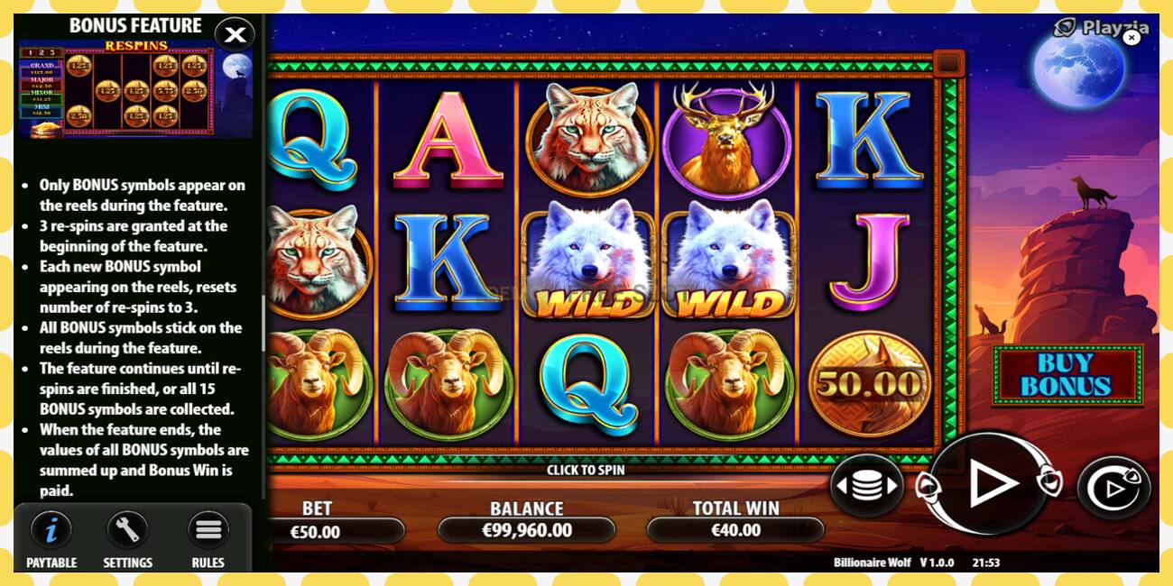 Slot dimostrativo Billionaire Wolf gratuito e senza registrazione, immagine - 1