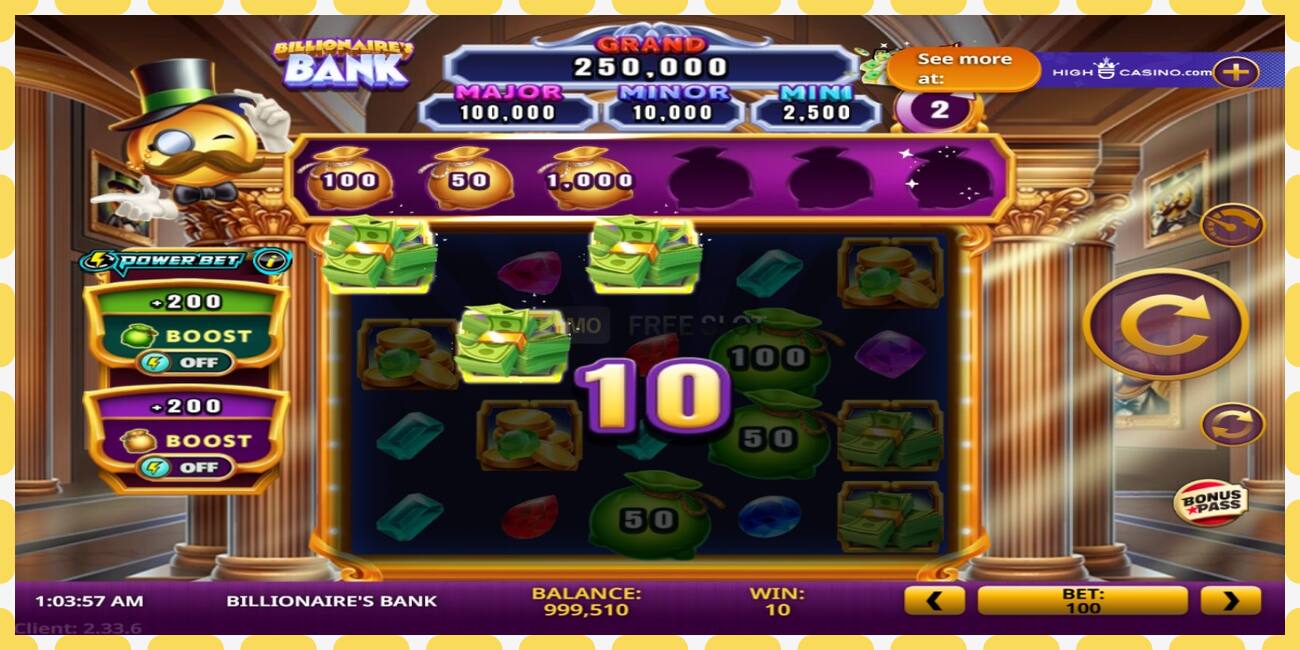 Demo slot Billionaires Bank free and without registration, picture - 1