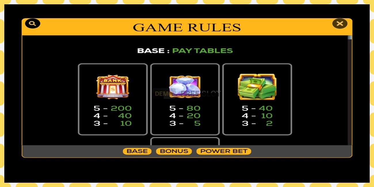 Demo slot Billionaires Bank free and without registration, picture - 1