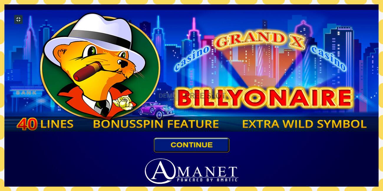 Demo slot Billyonaire free and without registration, picture - 1