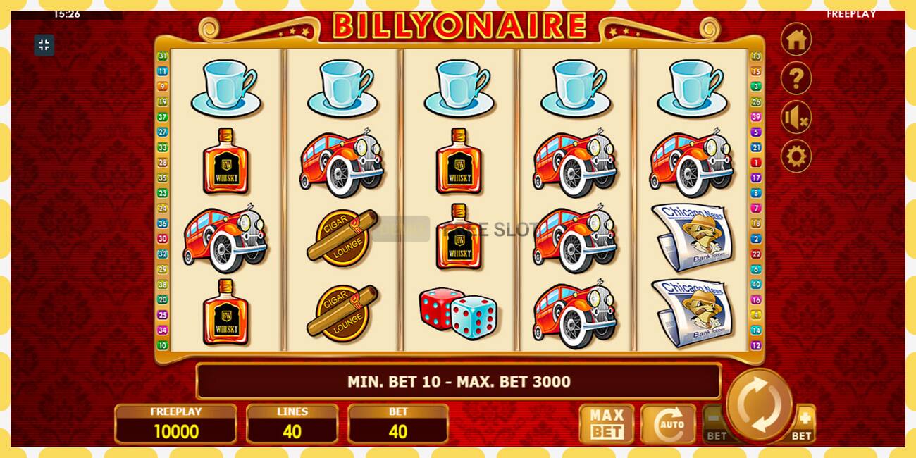 Demo slot Billyonaire free and without registration, picture - 1