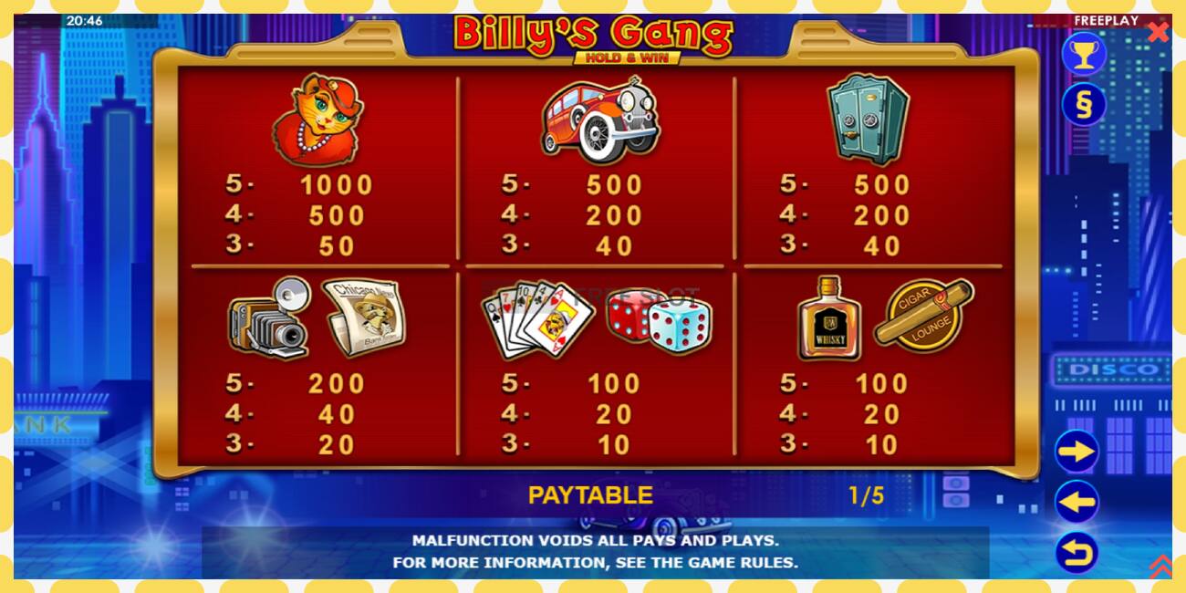 Demo slot Billys Gang free and without registration, picture - 1