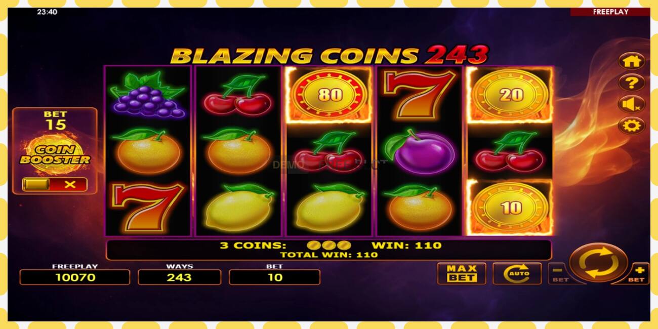 Yanayopangwa demo Blazing Coins 243 bure na bila usajili, picha - 1