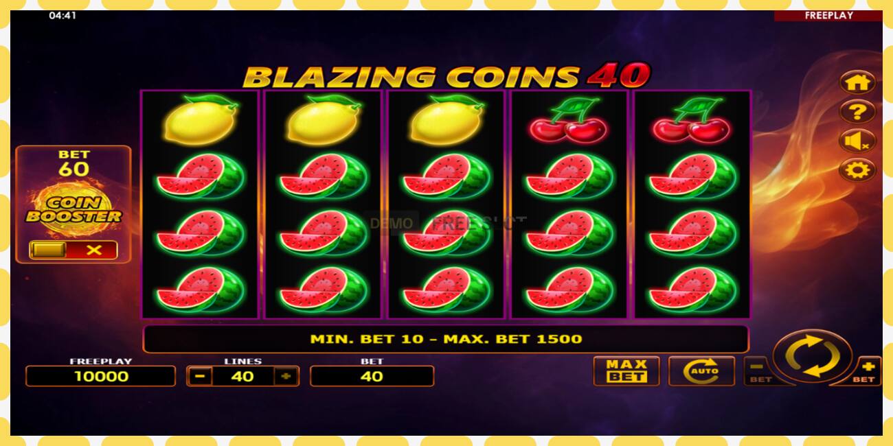 Demo-spor Blazing Coins 40 gratis og uten registrering, bilde - 1