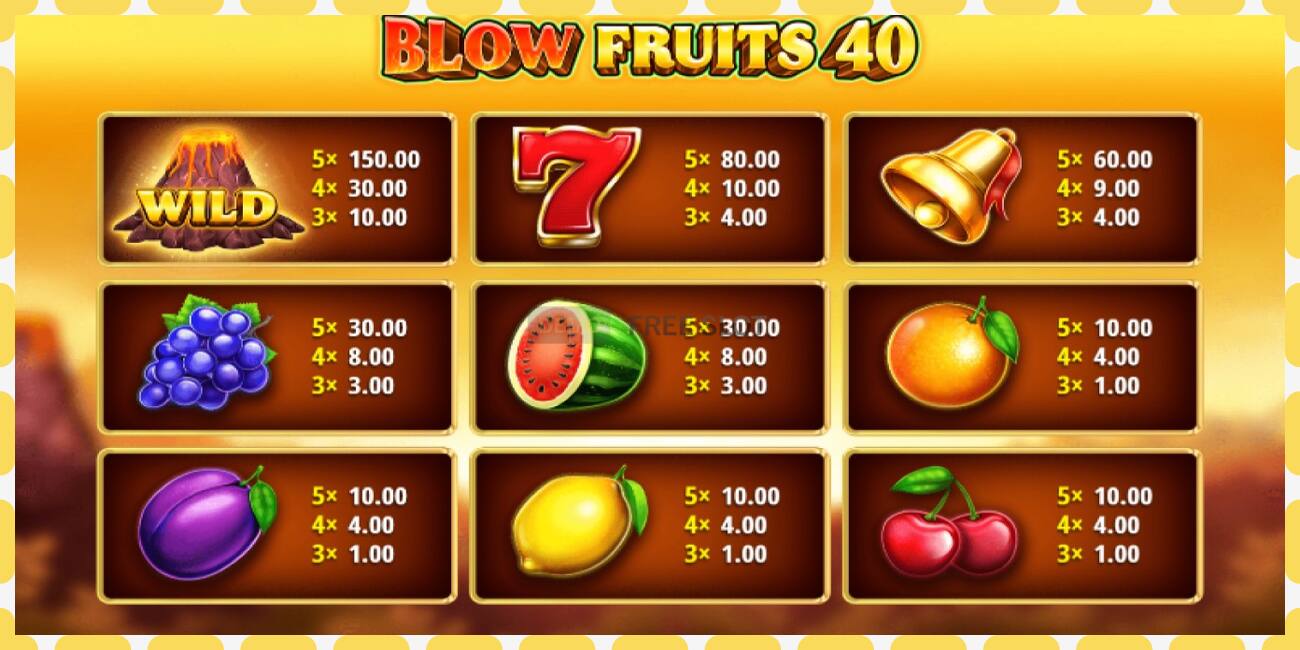 Demo slot Blow Fruits 40 free and without registration, picture - 1