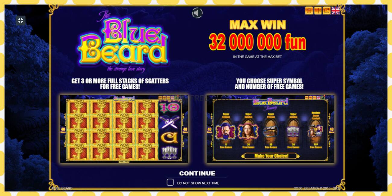 Demo slots Blue Beard bezmaksas un bez reģistrācijas, attēlu - 1