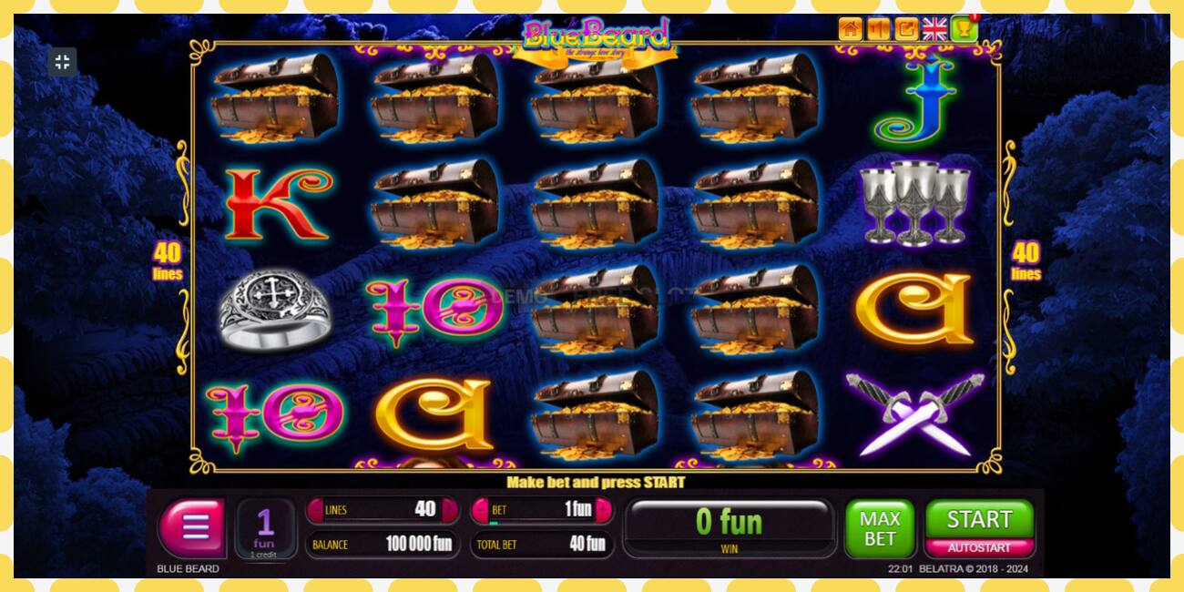 Demo slots Blue Beard bezmaksas un bez reģistrācijas, attēlu - 1