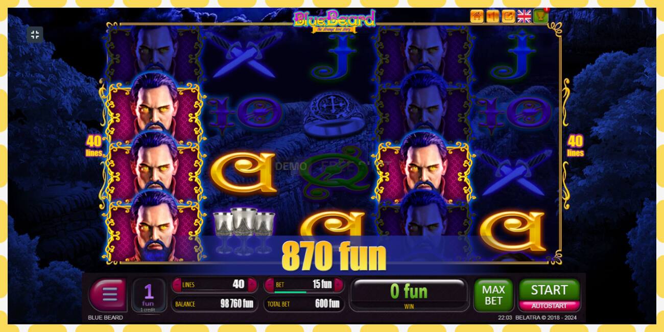 Demo slots Blue Beard bezmaksas un bez reģistrācijas, attēlu - 1