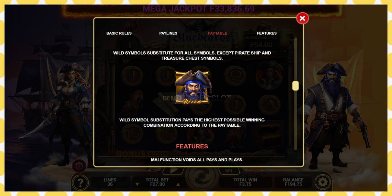 Demo slot Bluebeard Quest for the Black Pearl free and without registration, picture - 1