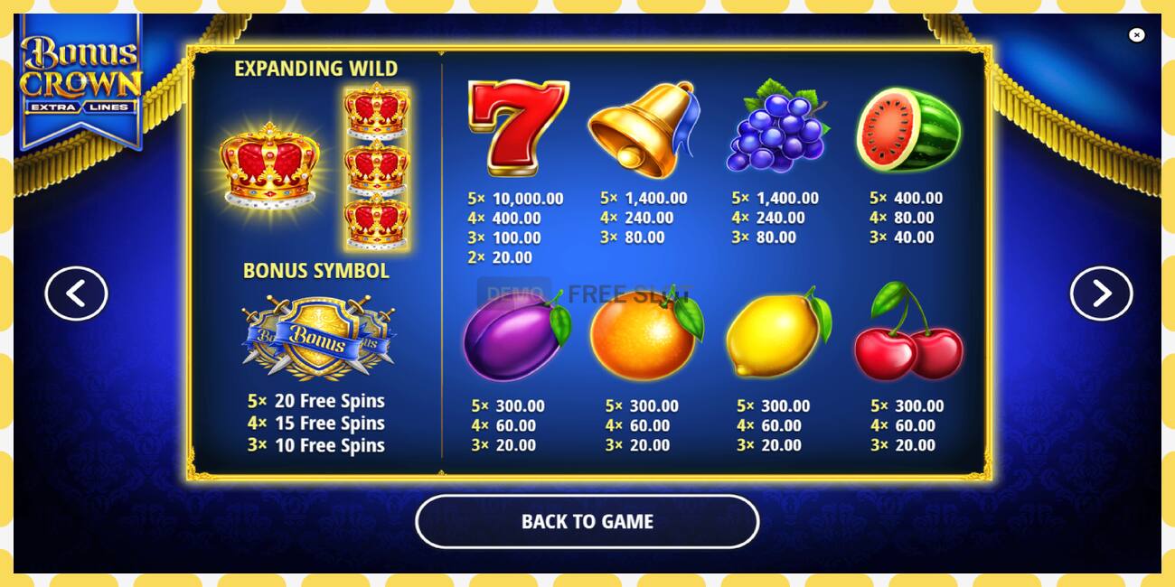 Demo slot Bonus Crown free and without registration, picture - 1