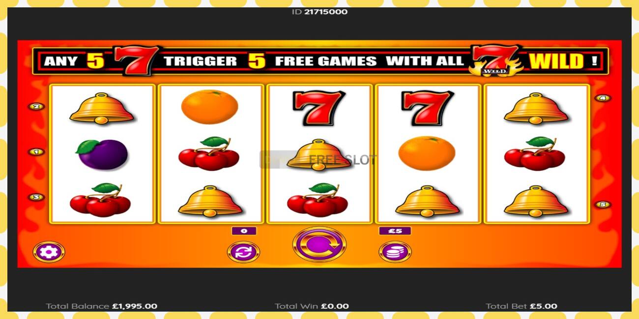 Demo slot Bonus Sevens Wild free and without registration, picture - 1