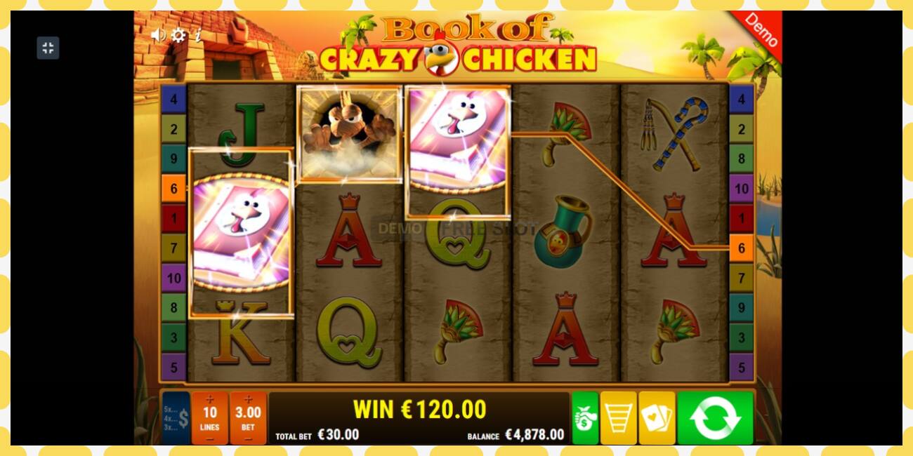 Slot demo Book of Crazy Chicken gratis dan tanpa registrasi, gambar - 1