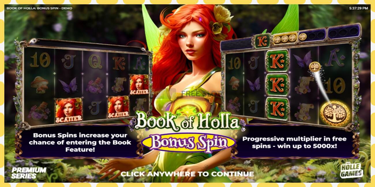 Demo slot Book of Holla: Bonus Spin ingyenes és regisztráció nélkül, kép - 1