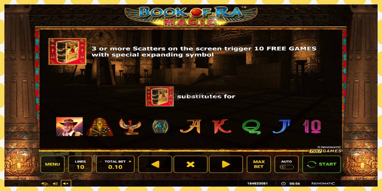 Demo lizdas Book of Ra Magic nemokamai ir be registracijos, paveikslėlį - 1