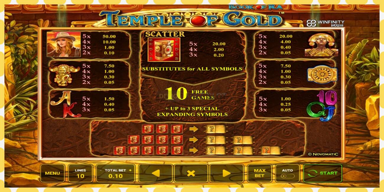 Demo slot Book of Ra Temple of Gold free and without registration, picture - 1