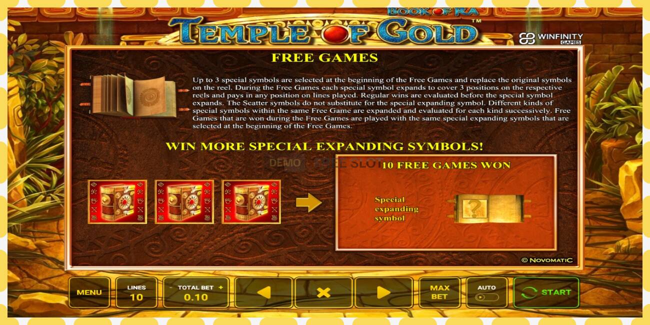 Demo slot Book of Ra Temple of Gold free and without registration, picture - 1