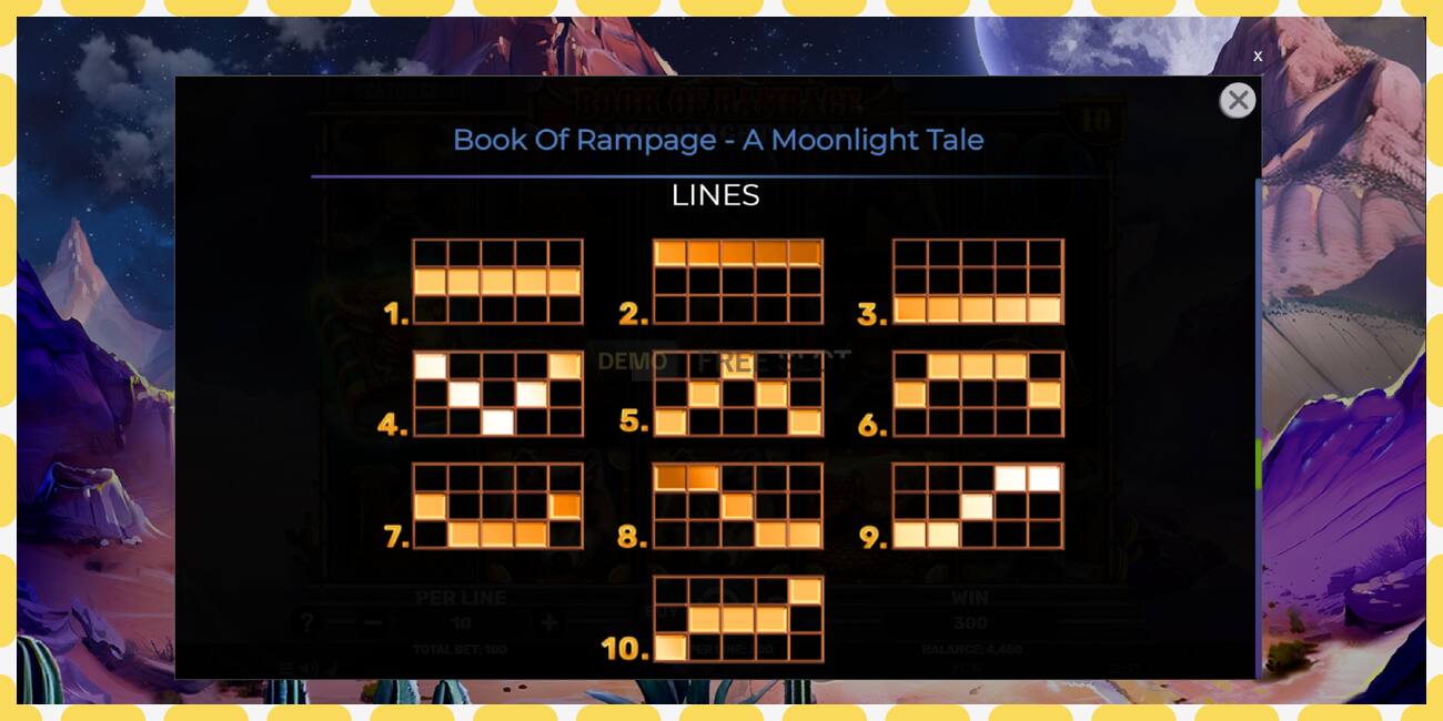 Demo slot Book of Rampage - A Moonlight Tale free and without registration, picture - 1