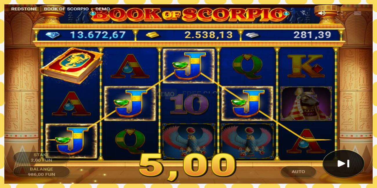 Demo slots Book of Scorpio bezmaksas un bez reģistrācijas, attēlu - 1