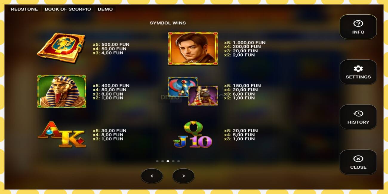 Demo slot Book of Scorpio free and without registration, picture - 1