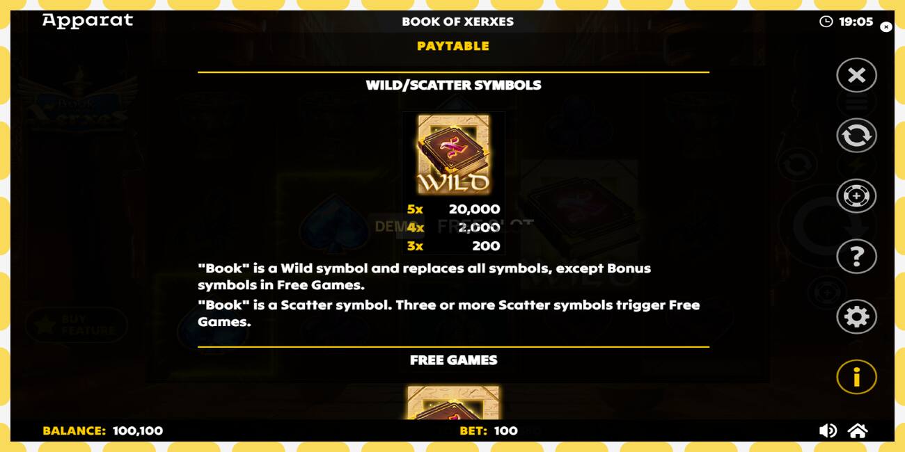 Demo slot Book of Xerxes free and without registration, picture - 1