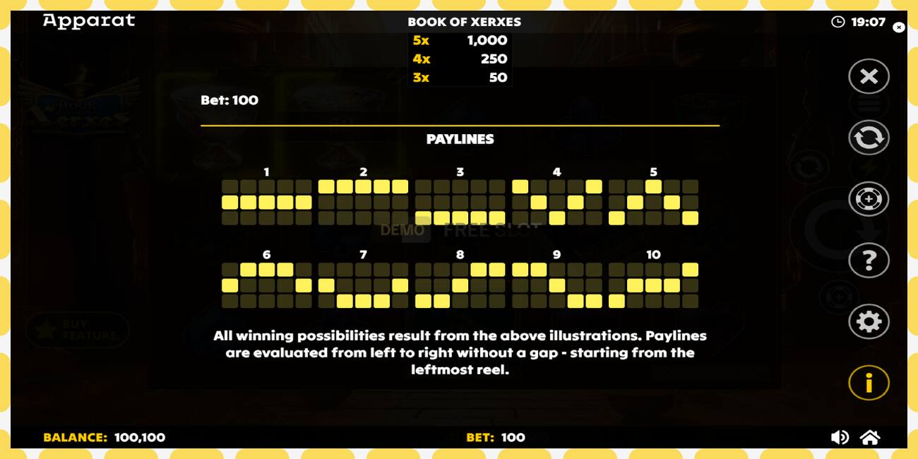 Demo slot Book of Xerxes free and without registration, picture - 1