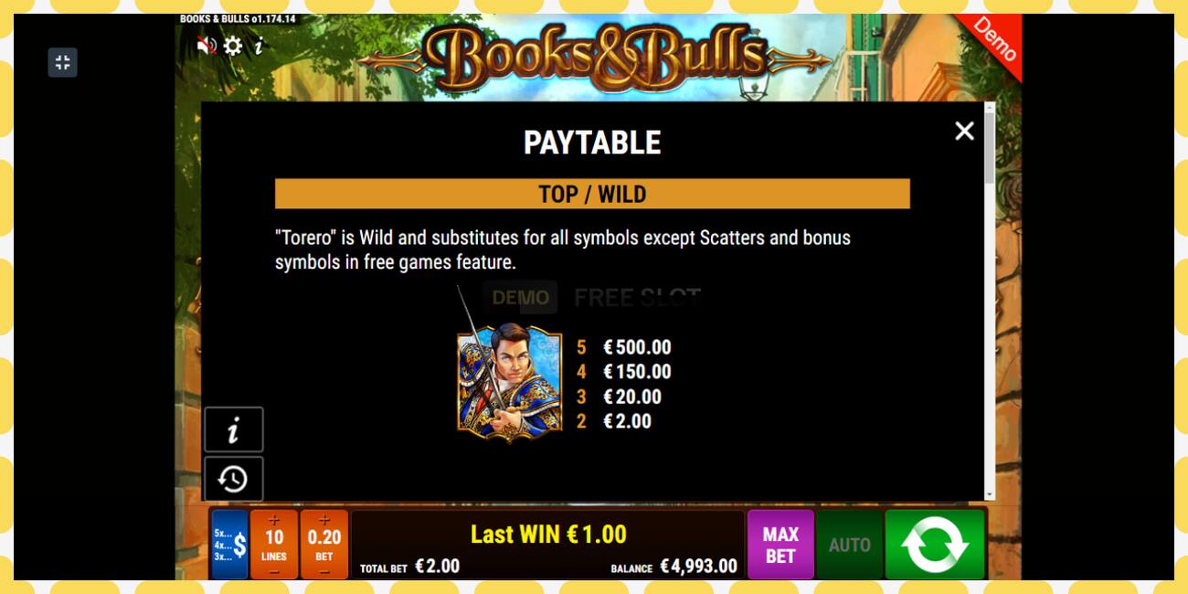 Demo slot Books Bulls free and without registration, picture - 1