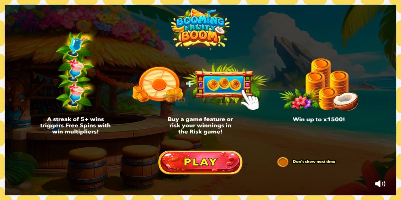 Demo slot Booming Fruity Boom free and without registration, picture - 1