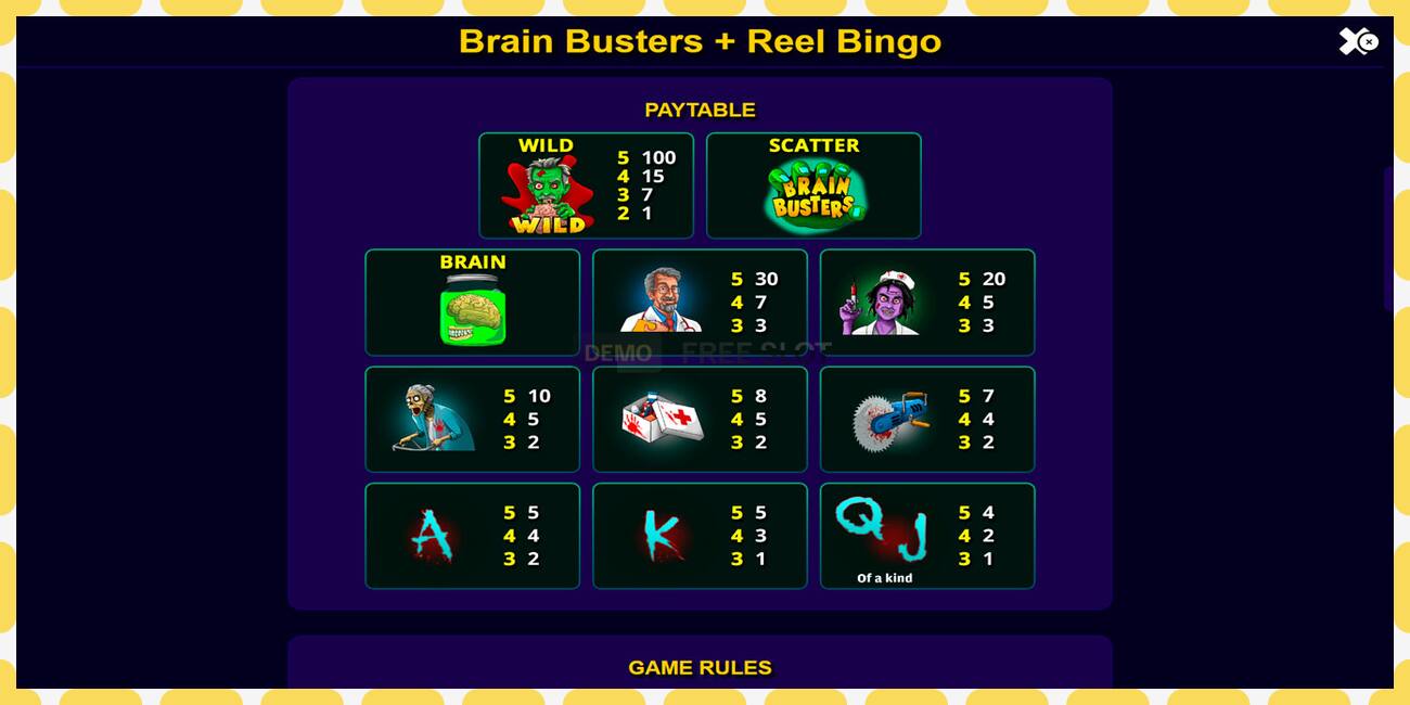 Demo yuvası Brain Busters pulsuz və qeydiyyat olmadan, şəkil - 1